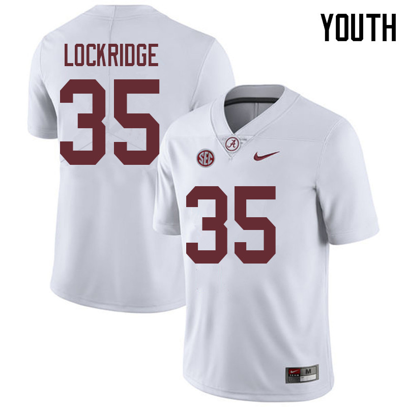 Youth #35 De'Marquise Lockridge Alabama Crimson Tide College Football Jerseys Sale-White